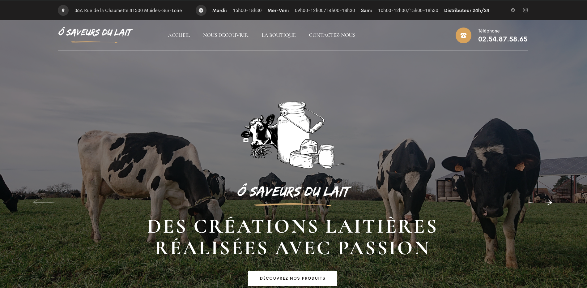 O Saveurs du Lait - Accueil
